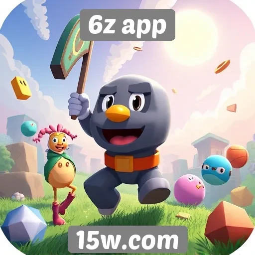 Variedade de jogos disponíveis no 6z app